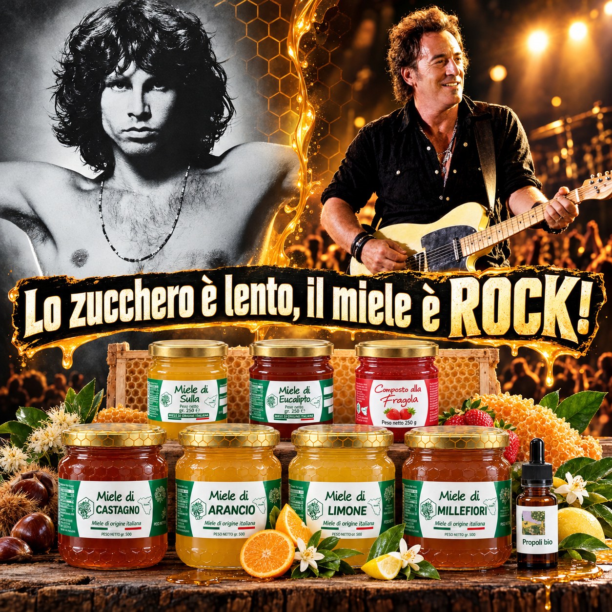 Lo zucchero è lento, il miele è rock