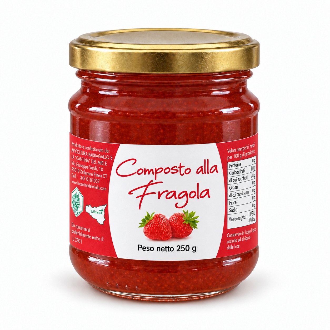 Composto aromatizzato alle fragole